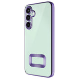 Galaxy A36 Kılıf Kamera Korumalı Logo Gösteren Zore Omega Kapak Lila