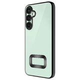 Galaxy A36 Kılıf Kamera Korumalı Logo Gösteren Zore Omega Kapak Siyah