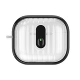 Airpods 4 Kılıf Kenarları Renkli Şeffaf Dilimli Silikon Zore Airbag 40 Kılıf Şeffaf