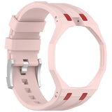 AP-Swatch Royal Pop 12 Zore KRD-158 Silikon Kordon Pembe-Kırmızı