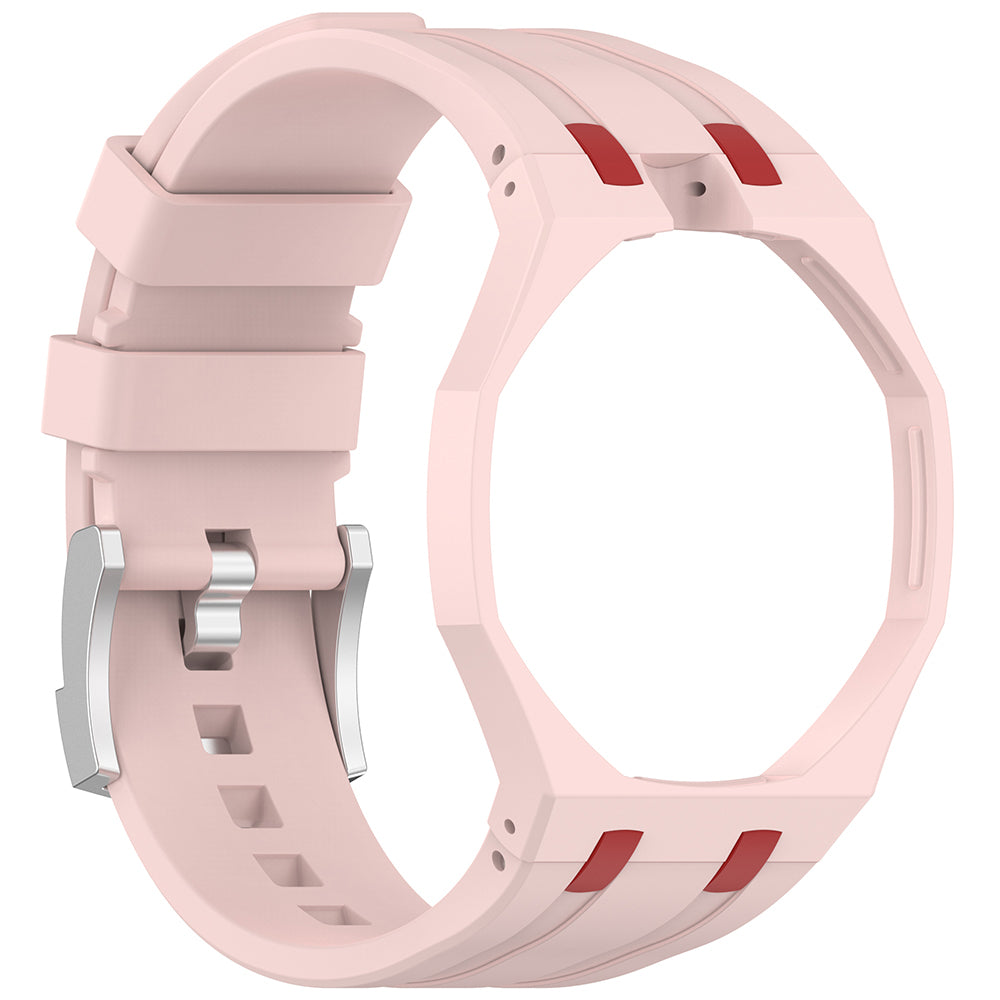 AP-Swatch Royal Pop 12 Zore KRD-158 Silikon Kordon Pembe-Kırmızı