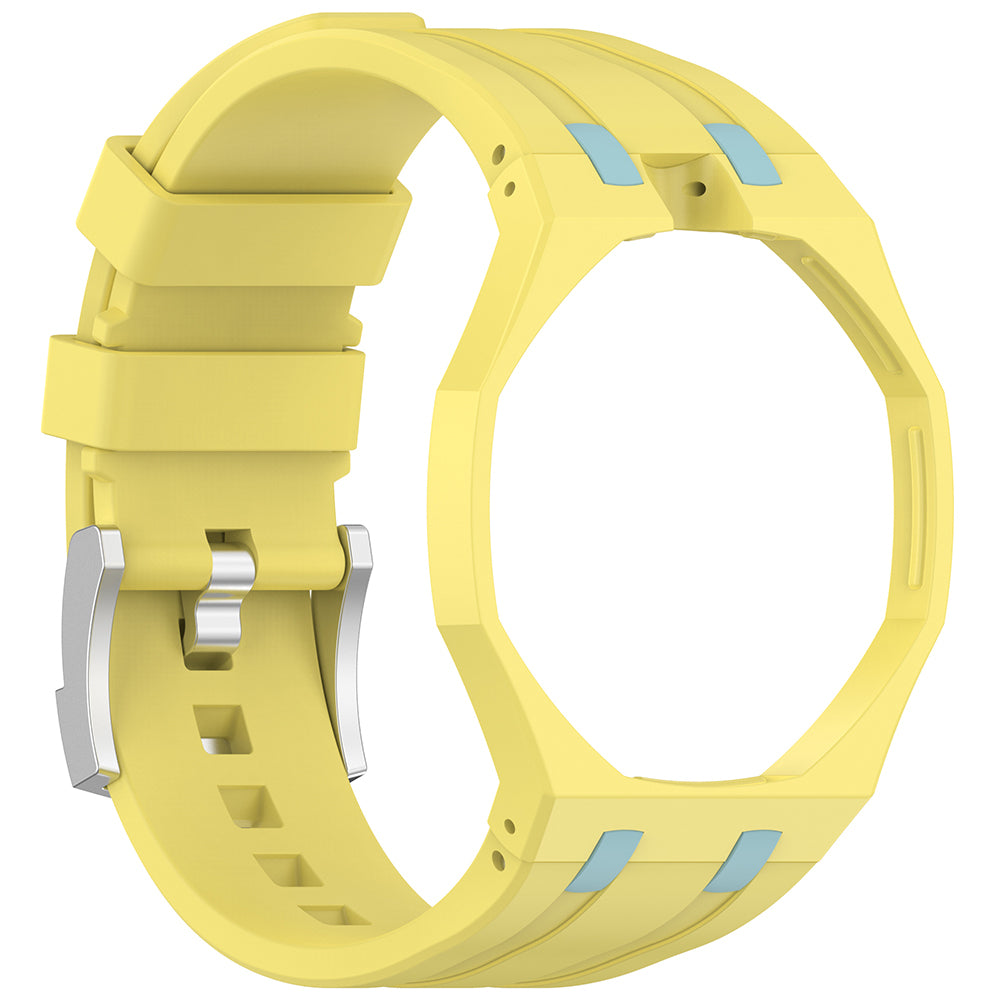 AP-Swatch Royal Pop 12 Zore KRD-158 Silikon Kordon Sarı-Mavi