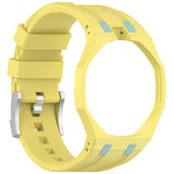 AP-Swatch Royal Pop 12 Zore KRD-158 Silikon Kordon Sarı-Mavi