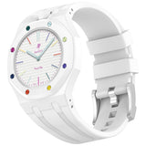 AP-Swatch Royal Pop 12 Zore KRD-158 Silikon Kordon Beyaz