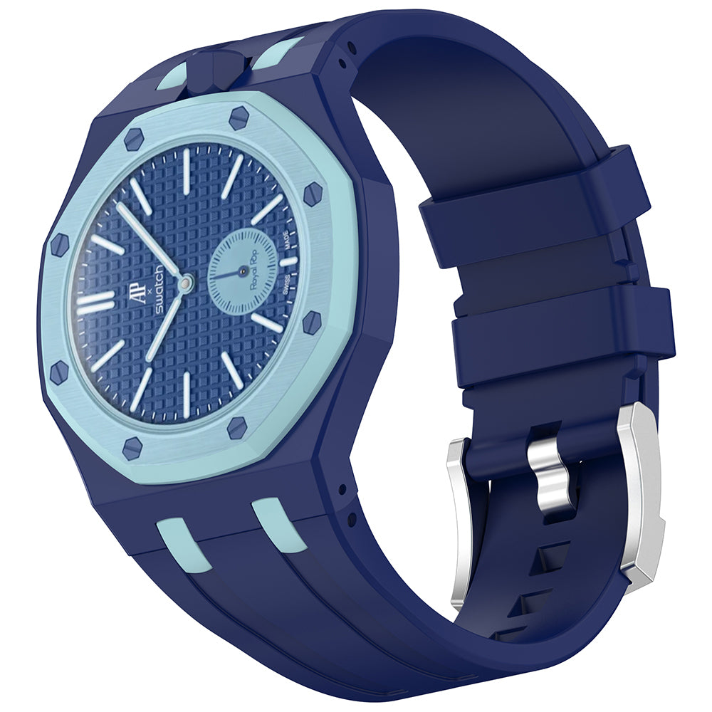AP-Swatch Royal Pop 12 Zore KRD-158 Silikon Kordon Lacivert