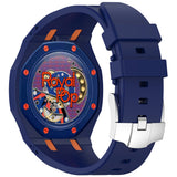 AP-Swatch Royal Pop 12 Zore KRD-158 Silikon Kordon Lacivert-Turuncu