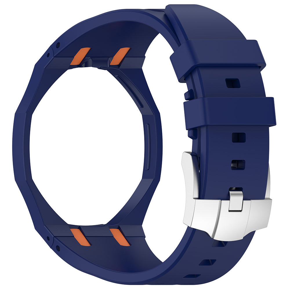 AP-Swatch Royal Pop 12 Zore KRD-158 Silikon Kordon Lacivert-Turuncu