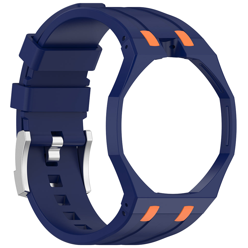 AP-Swatch Royal Pop 12 Zore KRD-158 Silikon Kordon Lacivert-Turuncu