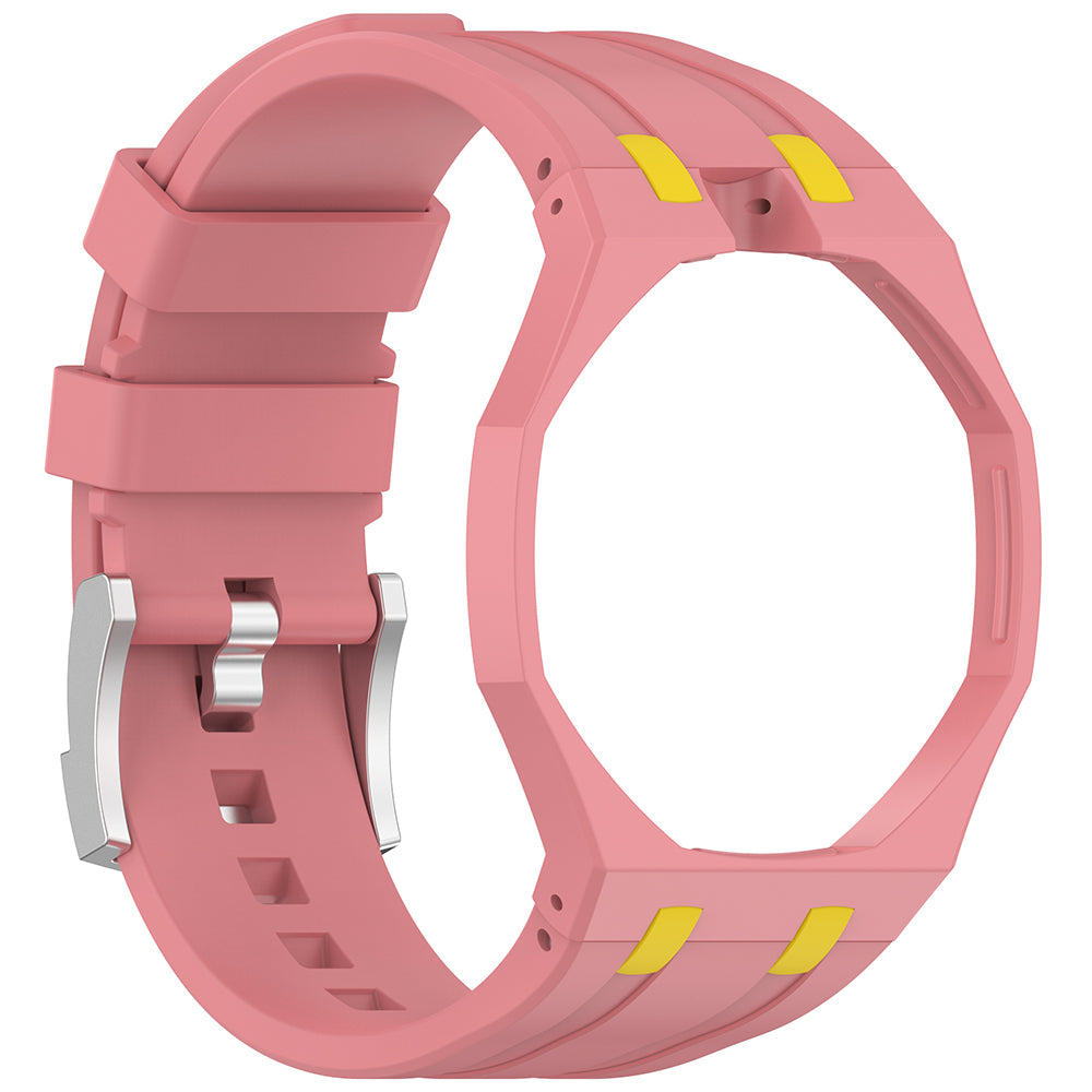 AP-Swatch Royal Pop 12 Zore KRD-158 Silikon Kordon Pembe-Sarı