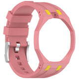 AP-Swatch Royal Pop 12 Zore KRD-158 Silikon Kordon Pembe-Sarı