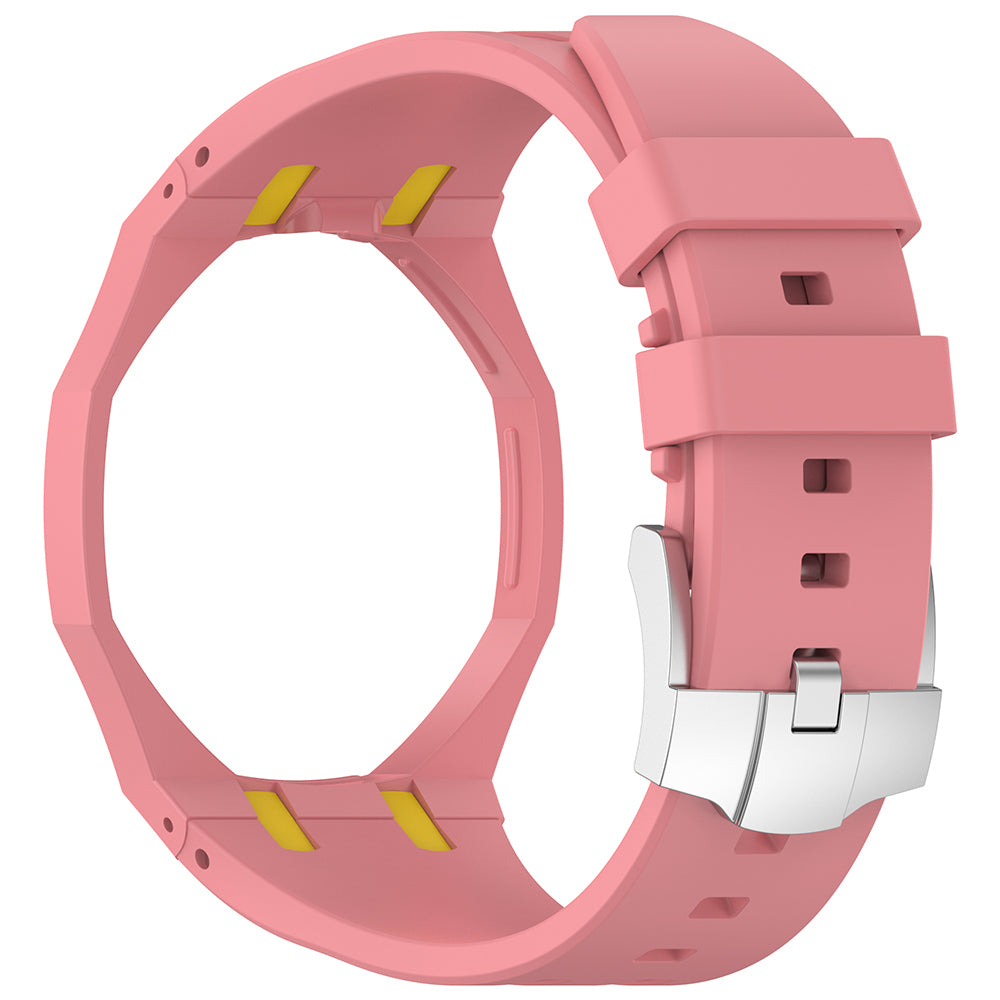 AP-Swatch Royal Pop 12 Zore KRD-158 Silikon Kordon Pembe-Sarı