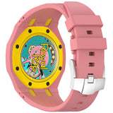 AP-Swatch Royal Pop 12 Zore KRD-158 Silikon Kordon Pembe-Sarı