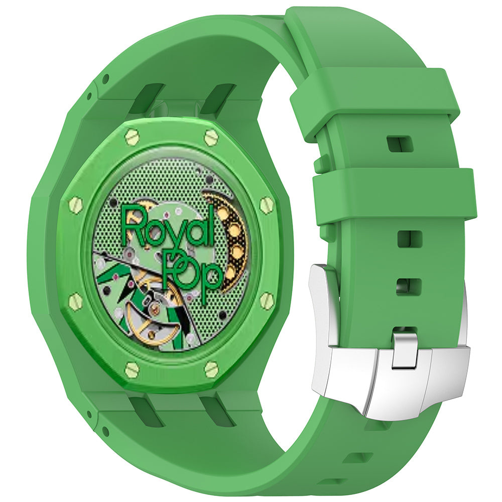 AP-Swatch Royal Pop 12 Zore KRD-158 Silikon Kordon Yeşil