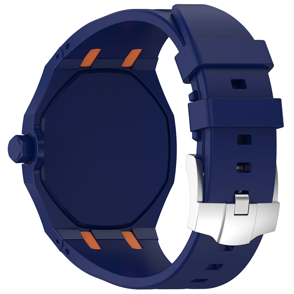 AP-Swatch Royal Pop 3 Zore KRD-158 Silikon Kordon Lacivert-Turuncu