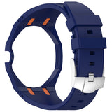 AP-Swatch Royal Pop 3 Zore KRD-158 Silikon Kordon Lacivert-Turuncu