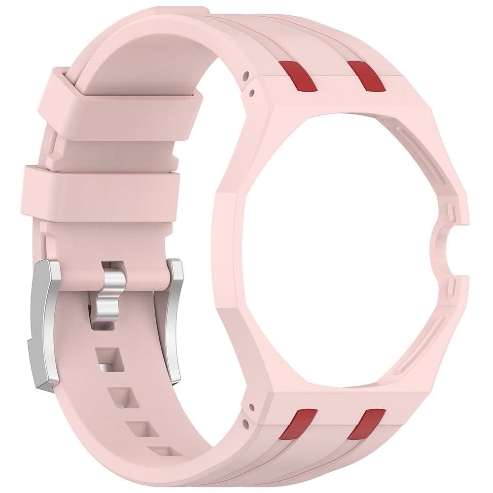 AP-Swatch Royal Pop 3 Zore KRD-158 Silikon Kordon Pembe-Kırmızı