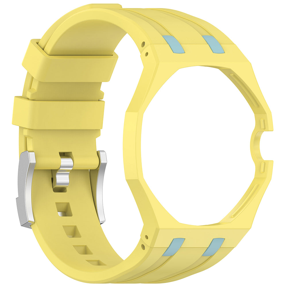 AP-Swatch Royal Pop 3 Zore KRD-158 Silikon Kordon Sarı-Mavi
