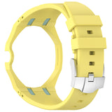 AP-Swatch Royal Pop 3 Zore KRD-158 Silikon Kordon Sarı-Mavi