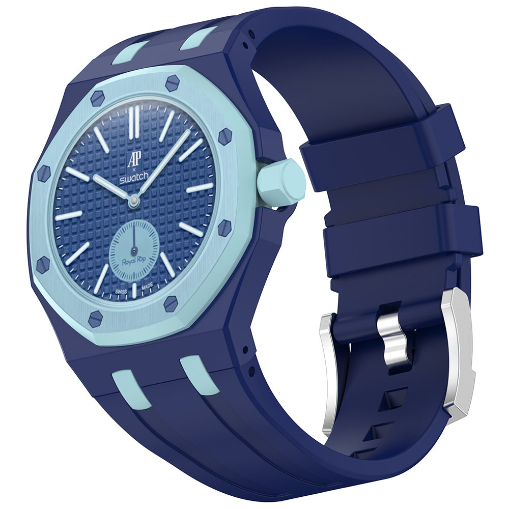 AP-Swatch Royal Pop 3 Zore KRD-158 Silikon Kordon Lacivert