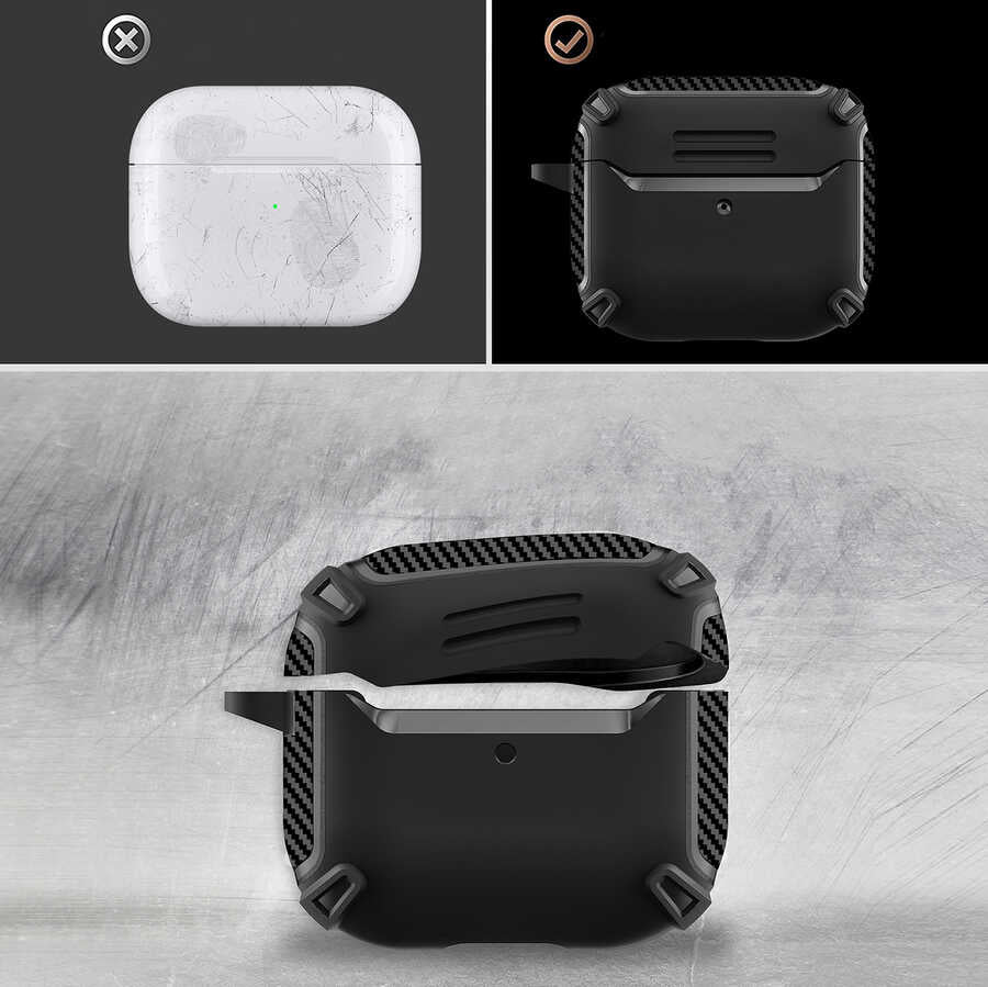 Apple Airpods 3. Nesil Kılıf Zore Airbag 26 Silikon Kırmızı