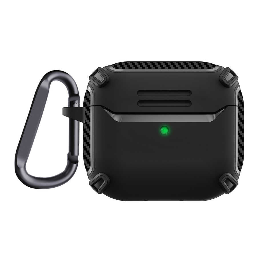 Apple Airpods 3. Nesil Kılıf Zore Airbag 26 Silikon Siyah