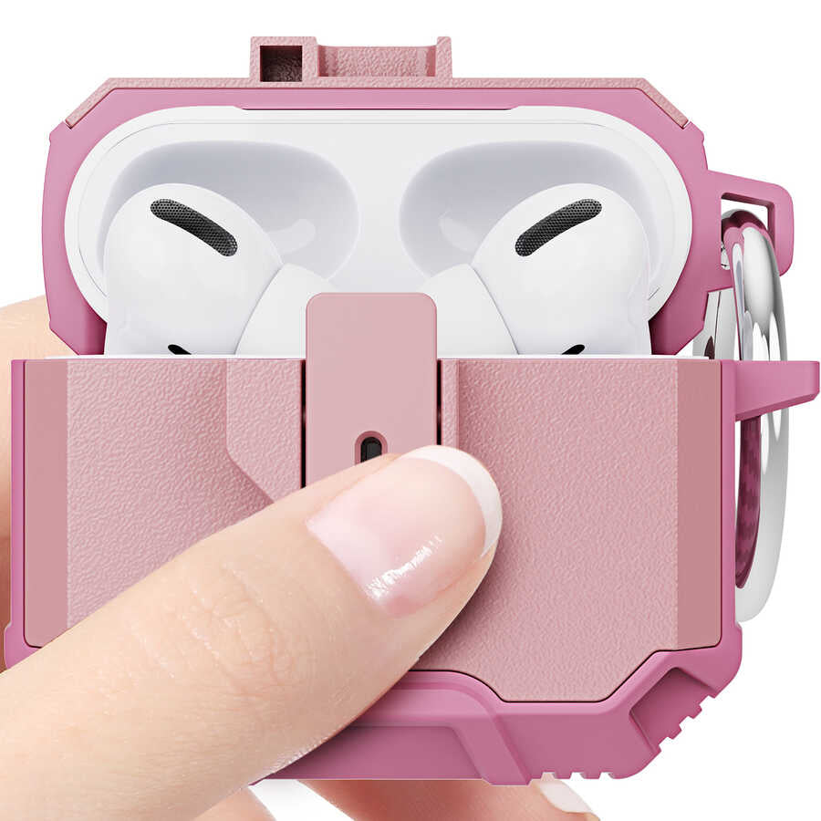 Apple Airpods 3. Nesil Kılıf Zore Airbag 27 Silikon Pembe