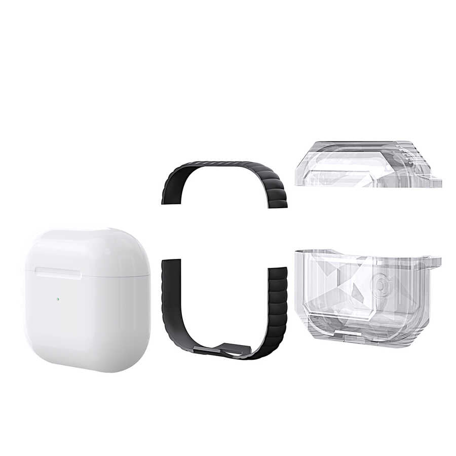 Apple Airpods 3. Nesil Kılıf Zore Airpods Airbag 22 Kılıf Beyaz