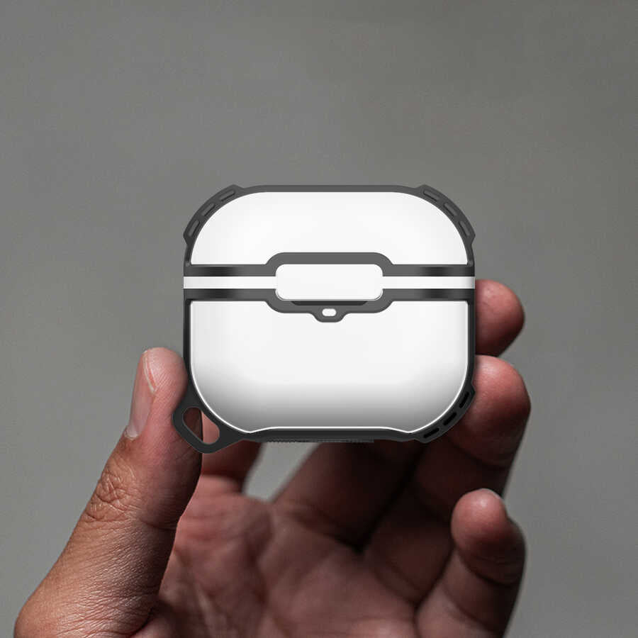 Apple Airpods 3. Nesil Zore Airbag 16 Silikon 1-1 Su Geçirmez Kılıf Siyah