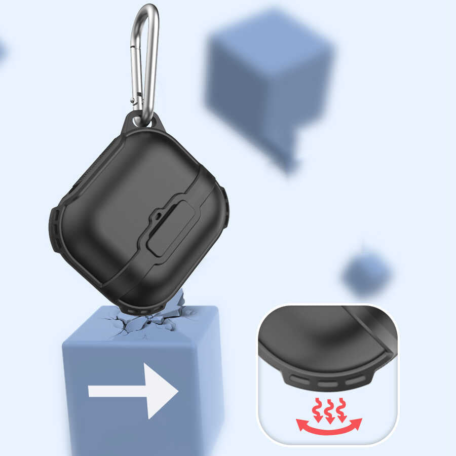 Apple Airpods 3. Nesil Zore Airbag 16 Silikon 1-1 Su Geçirmez Kılıf Beyaz