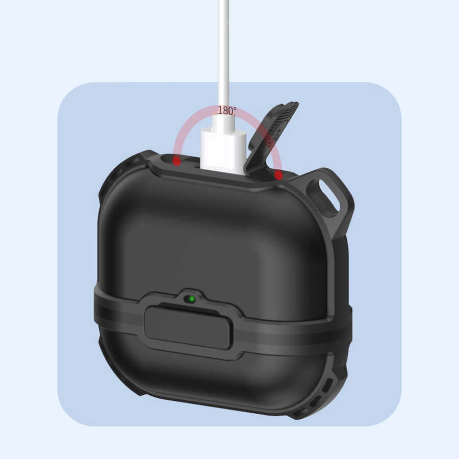 Apple Airpods 3. Nesil Zore Airbag 16 Silikon 1-1 Su Geçirmez Kılıf Beyaz