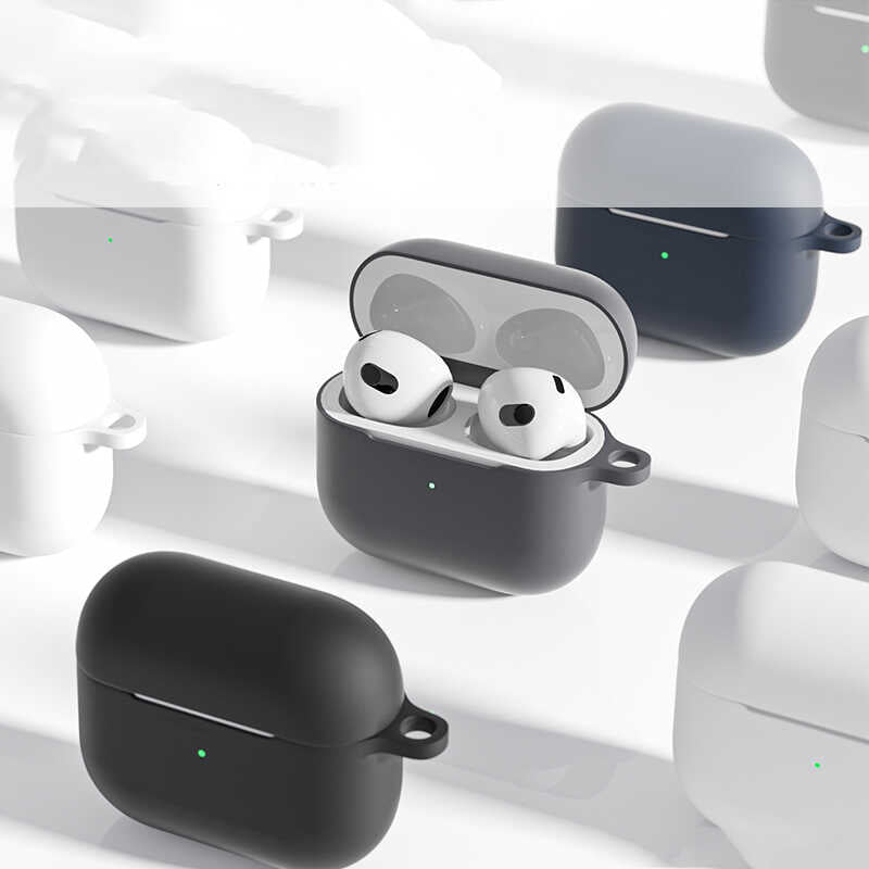 Apple Airpods 3. Nesil Zore Airbag 28 Silikon Kılıf Lila