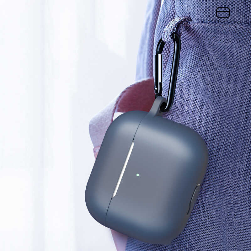 Apple Airpods 3. Nesil Zore Airbag 28 Silikon Kılıf Gri