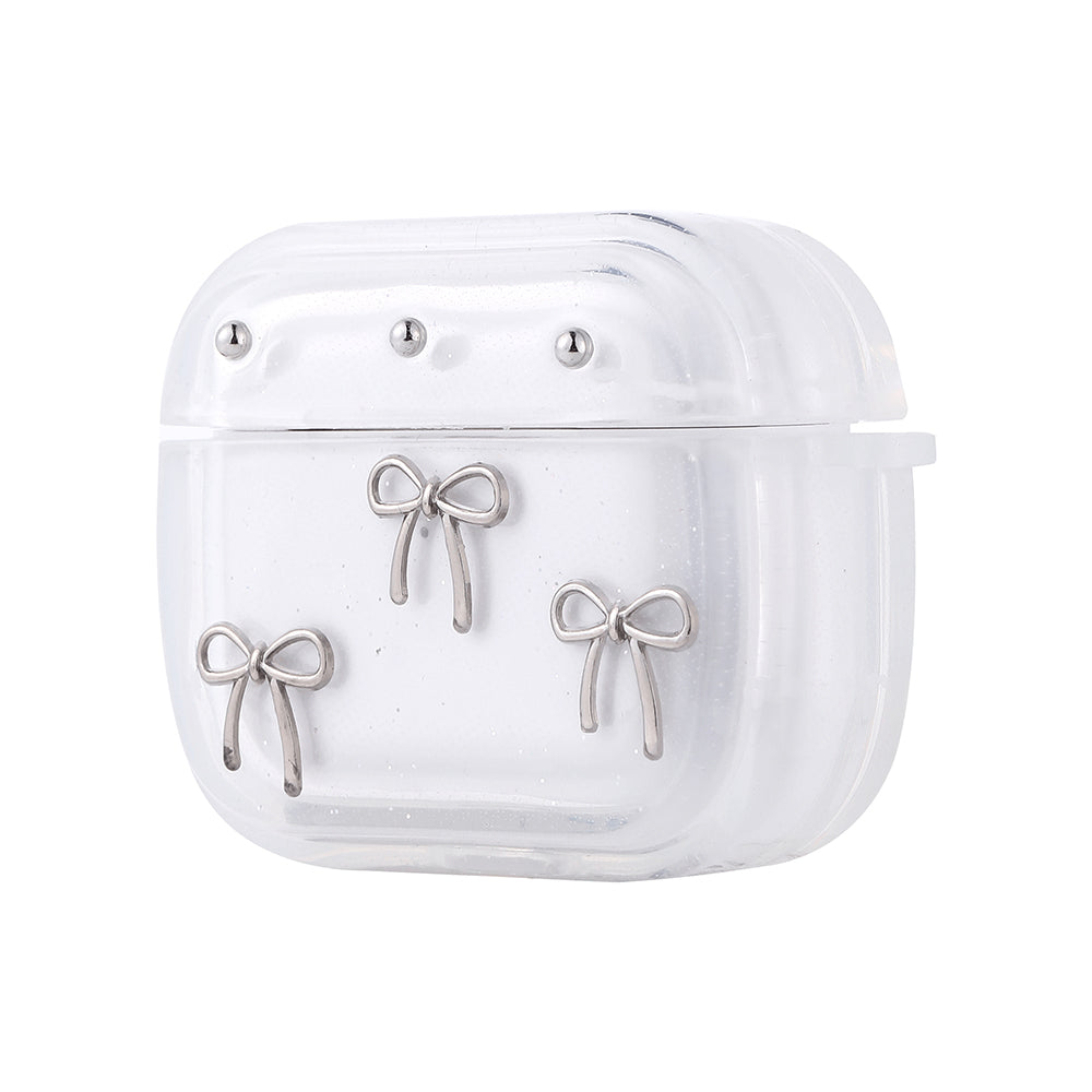 Apple Airpods 3. Nesil Zore Airbag 44 Airbag Tasarımlı Simli Şeffaf Kutup Kılıf Kiraz