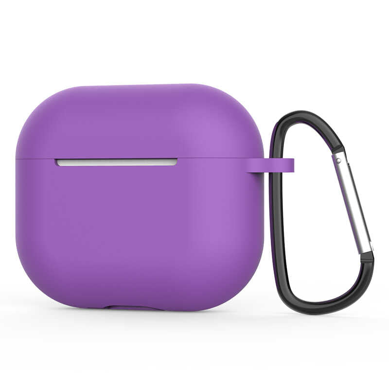 Apple Airpods 3. Nesil Zore Standart Silikon Kılıf Mor