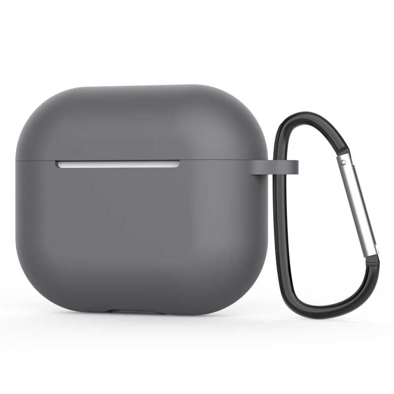 Apple Airpods 3. Nesil Zore Standart Silikon Kılıf Gri