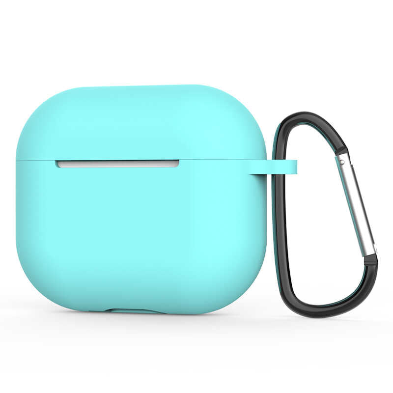 Apple Airpods 3. Nesil Zore Standart Silikon Kılıf Mavi Açık