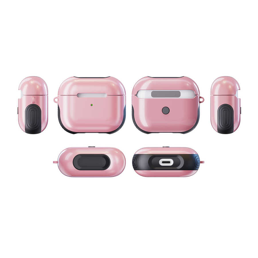 Apple Airpods 3. Nesil Kılıf Zore Shockproof Silikon Pembe