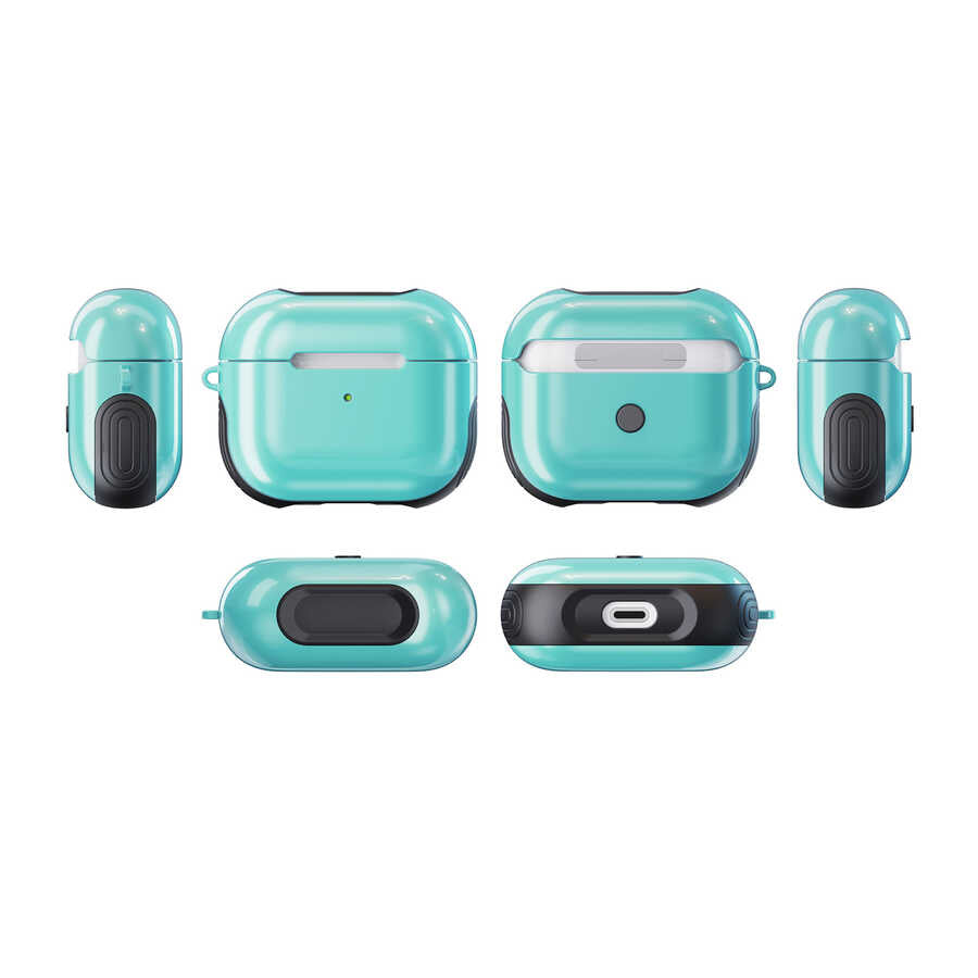 Apple Airpods 3. Nesil Kılıf Zore Shockproof Silikon Mavi