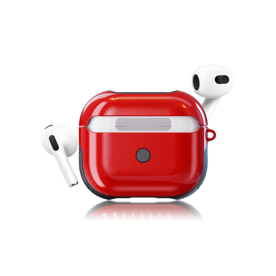 Apple Airpods 3. Nesil Kılıf Zore Shockproof Silikon Kırmızı
