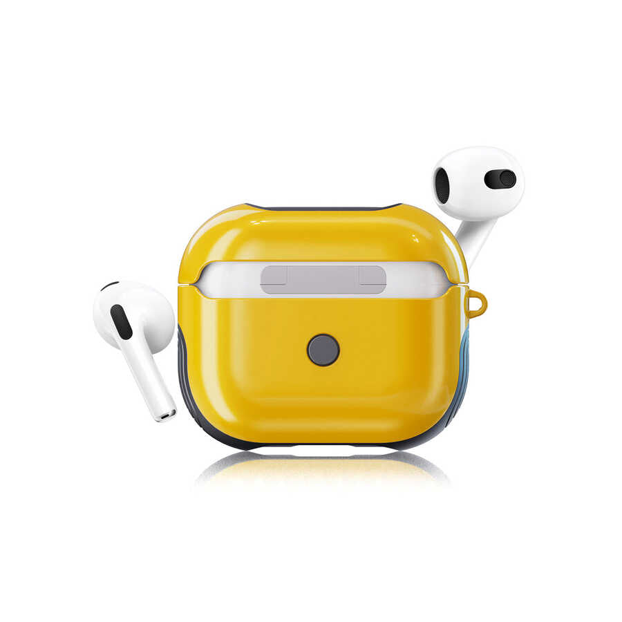 Apple Airpods 3. Nesil Kılıf Zore Shockproof Silikon Sarı