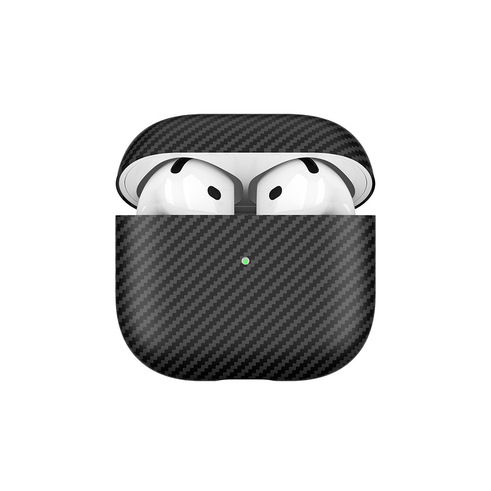 Apple Airpods 4 Zore Airbag 43 600D Karbon Fiber Kulaklık Kılıfı Siyah