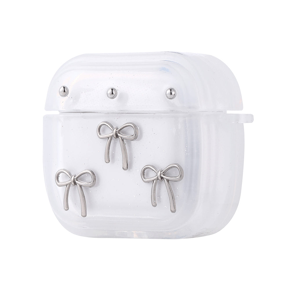 Apple Airpods 4 Zore Airbag 44 Airbag Tasarımlı Simli Şeffaf Kutup Kılıf Fiyonk