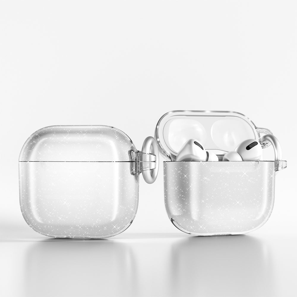 Apple Airpods 4 Zore Allstar Airbag 32 Parlayan Simli Saydam Renkli Kılıf Mor