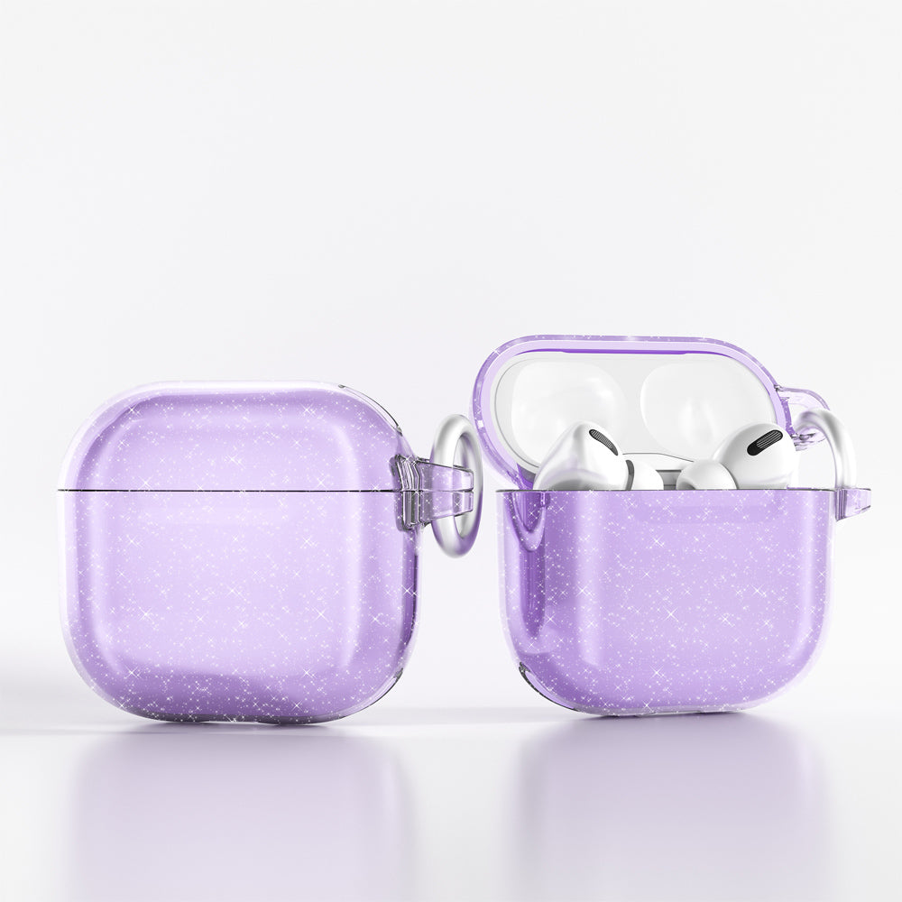 Apple Airpods 4 Zore Allstar Airbag 32 Parlayan Simli Saydam Renkli Kılıf Pembe