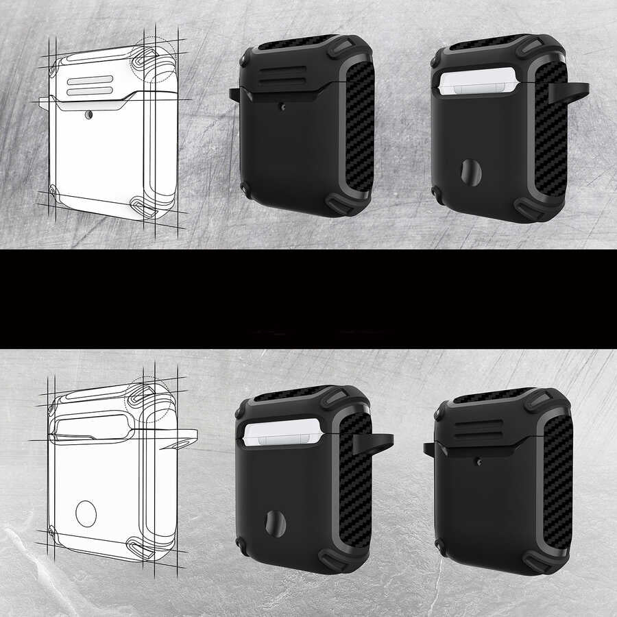 Apple Airpods Kılıf Zore Airbag 26 Silikon Kırmızı