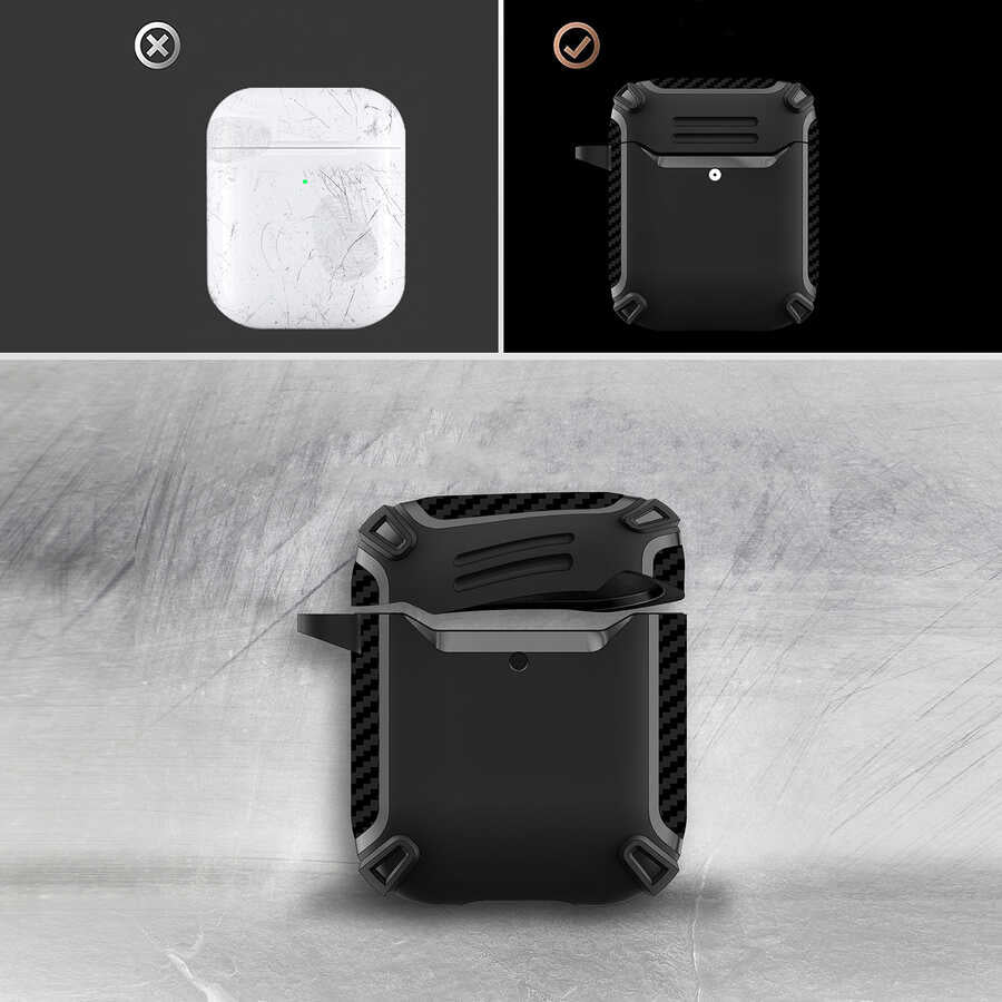 Apple Airpods Kılıf Zore Airbag 26 Silikon Kırmızı