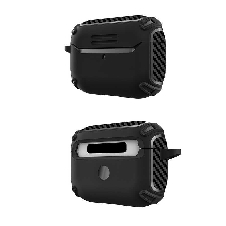 Apple Airpods Kılıf Zore Airbag 26 Silikon Siyah