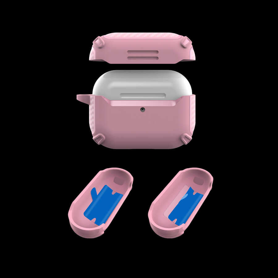 Apple Airpods Kılıf Zore Airbag 26 Silikon Lacivert