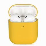 Apple Airpods Kılıf Zore Silk Silikon Sarı