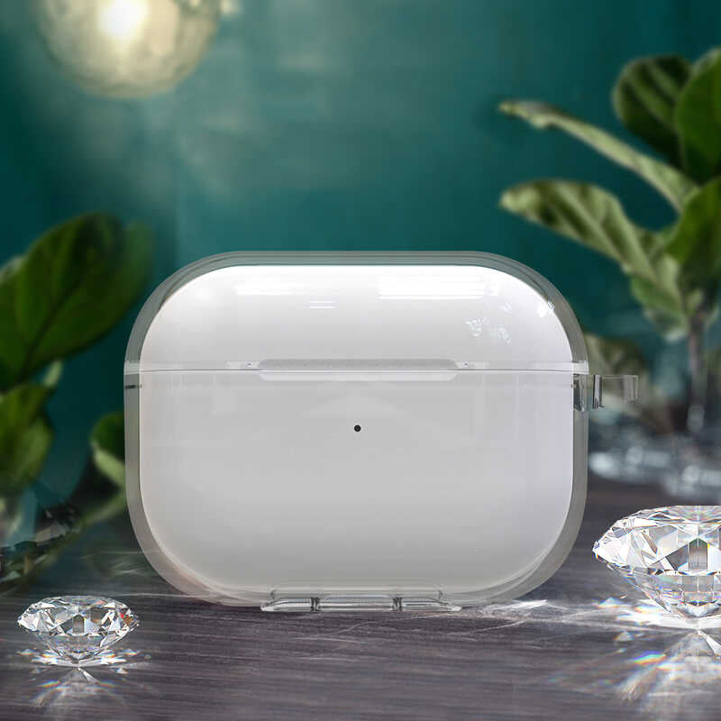 Apple Airpods Pro 2 Kılıf Şeffaf Kristal Silikon Zore Airbag 14 Kılıf Renksiz